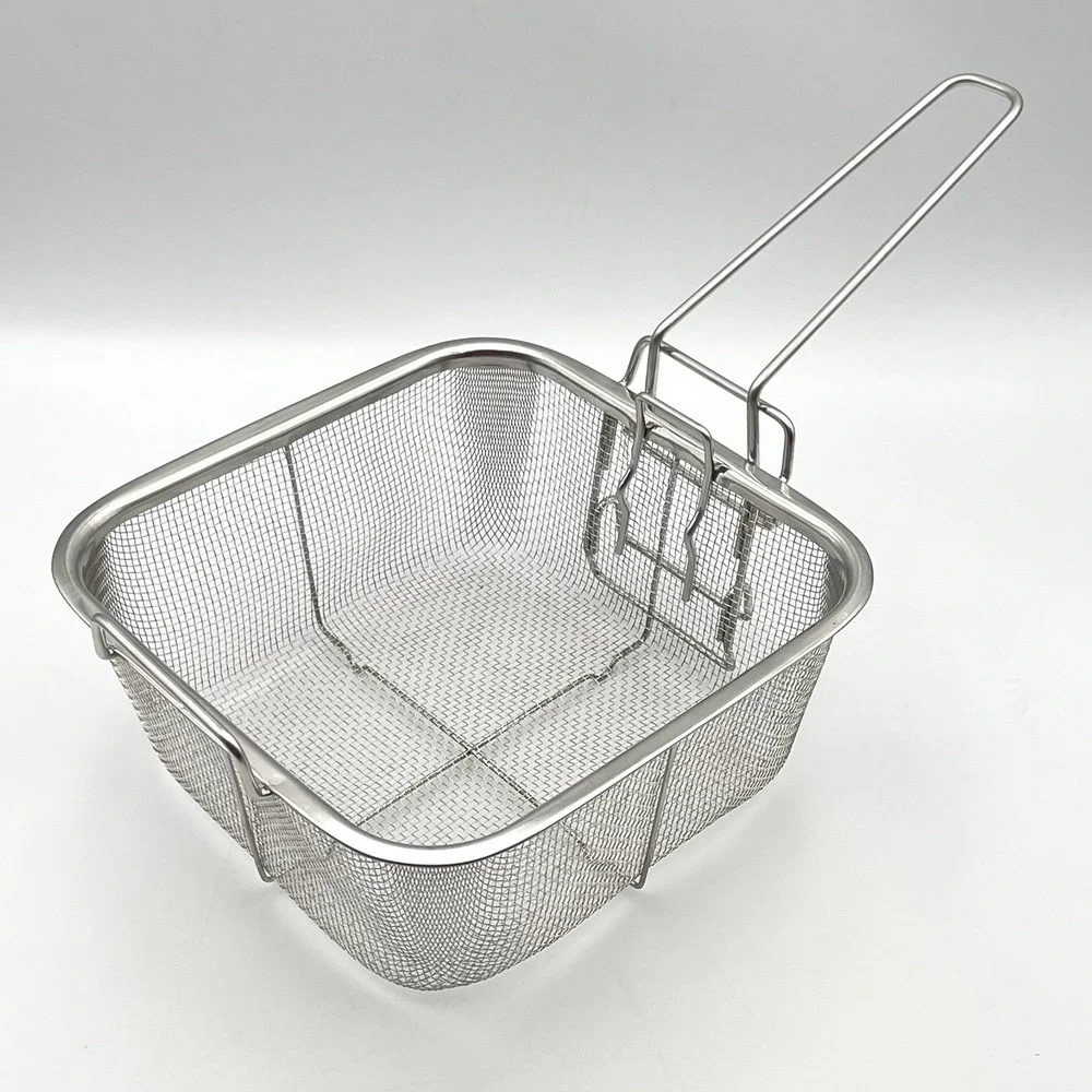 Genuine Copper Chef 8x8 Fry Basket W/ Handle Replacement Fits 9.5